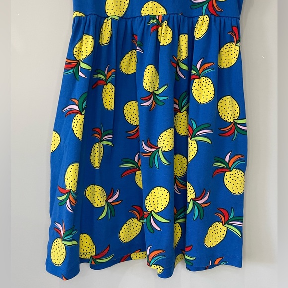 Hanna Andersson blue pineapple sleeveless girls dress size 8 - Picture 8 of 9